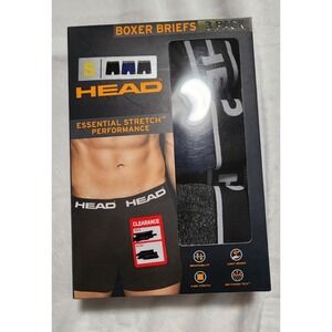 HEAD Men's Cotton Essentials Breathable Boxer Briefs 3 pack Size Small NEW